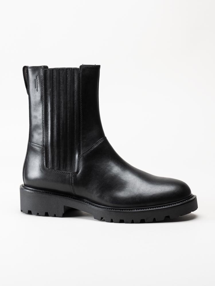 Vagabond - Kenova - Svarta höga chelsea boots i skinn