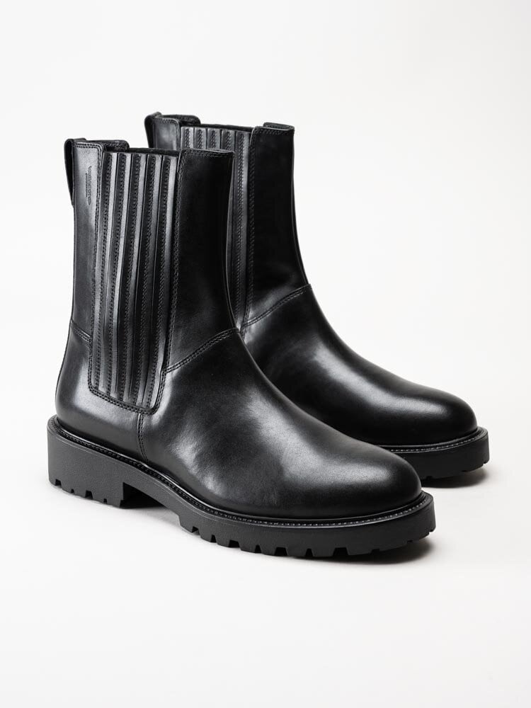 Vagabond - Kenova - Svarta höga chelsea boots i skinn