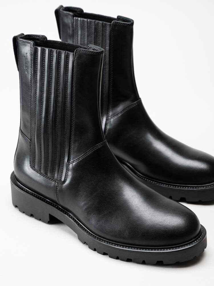 Vagabond - Kenova - Svarta höga chelsea boots i skinn