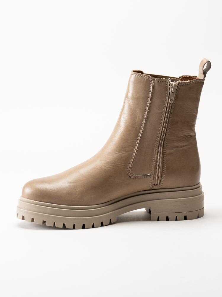 Rosa Negra - Beige chelsea boots i skinn