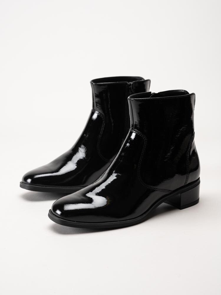 Ara - Graz-St 2.0 - Svarta boots i lackskinn