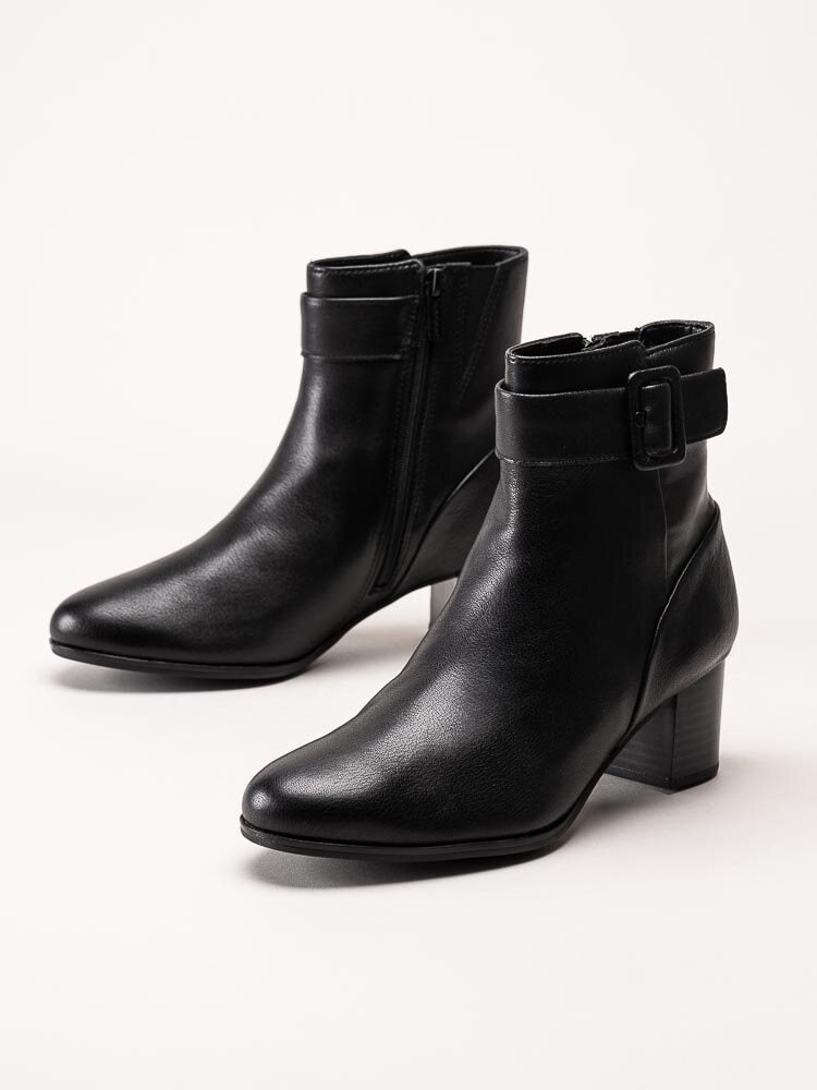 Clarks - Loken Zip WP - Svarta vattentäta boots i skinn