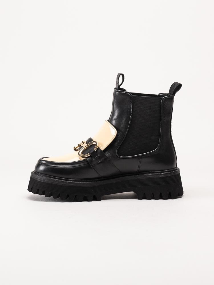 Copenhagen Shoes - All I want multi - Svarta chelsea boots i skinn