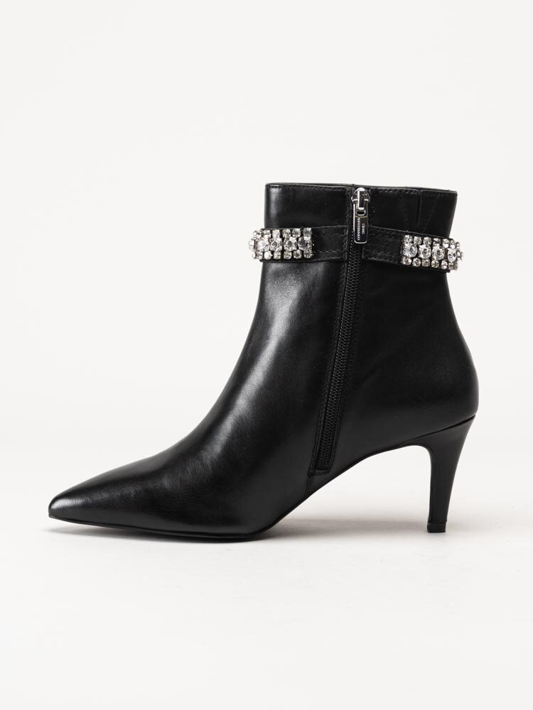 Copenhagen Shoes - Girls and Diamonds - Svarta strassboots i skinn