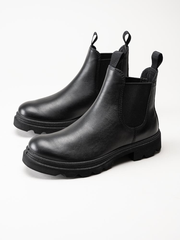 Ecco - Grainer W - Svarta chelsea boots i skinn