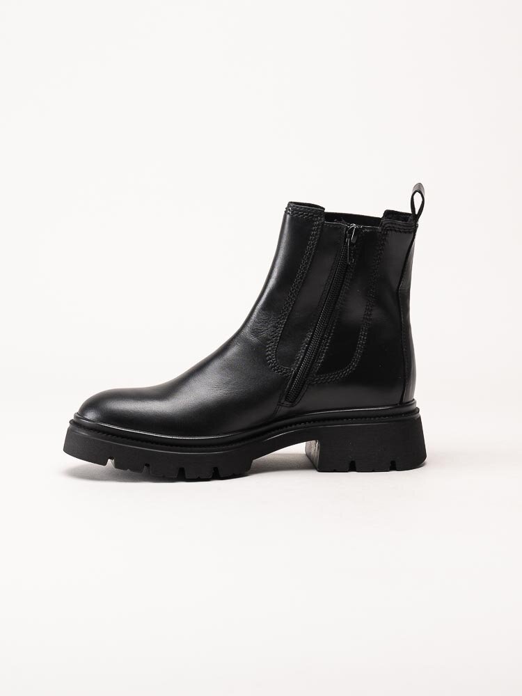 Gabor - Svarta chelsea boots i skinn