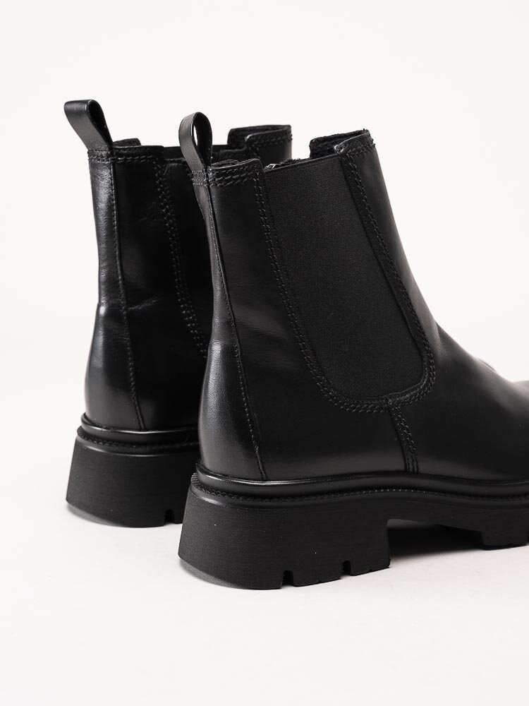 Gabor - Svarta chelsea boots i skinn