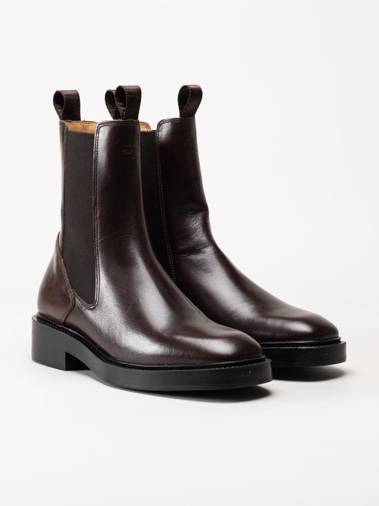 Gant Footwear - Fallwi - Mörkbruna chelsea boots i skinn