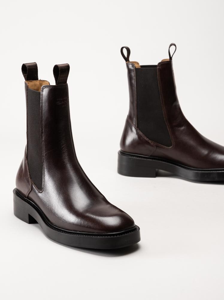 Gant Footwear - Fallwi - Mörkbruna chelsea boots i skinn