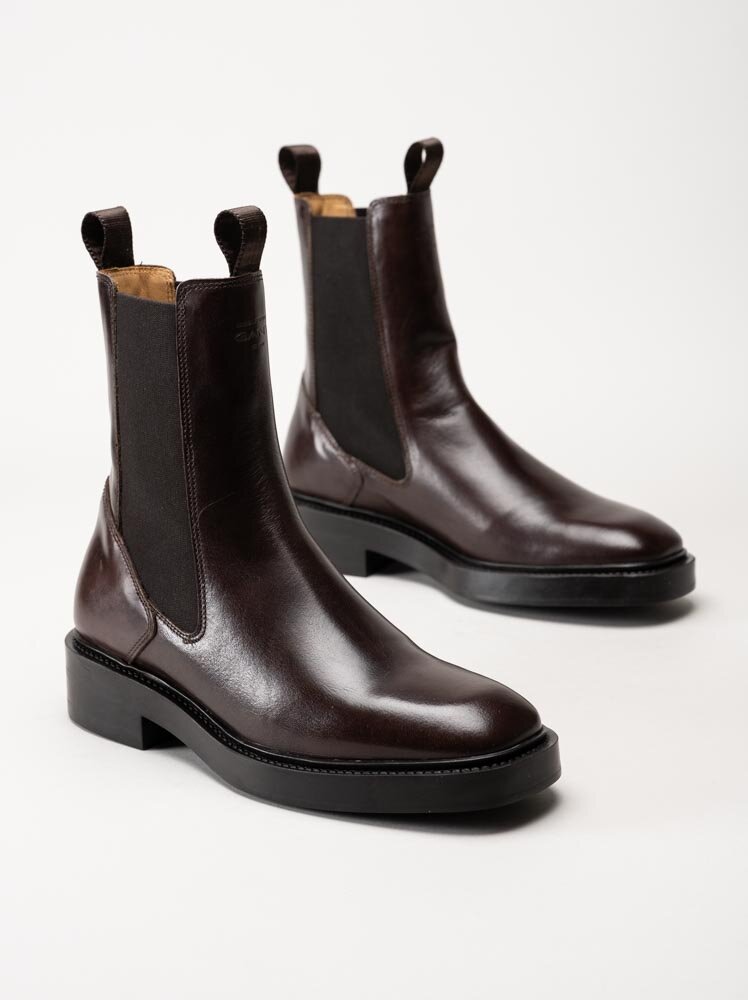 Gant Footwear - Fallwi - Mörkbruna chelsea boots i skinn