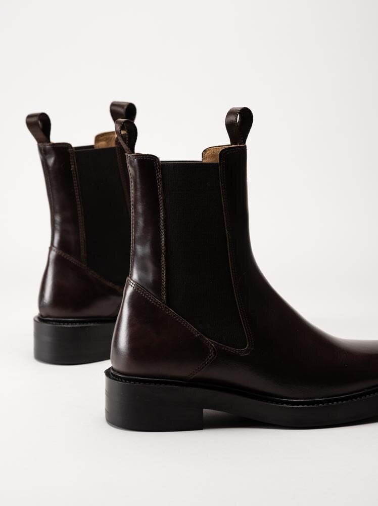 Gant Footwear - Fallwi - Mörkbruna chelsea boots i skinn