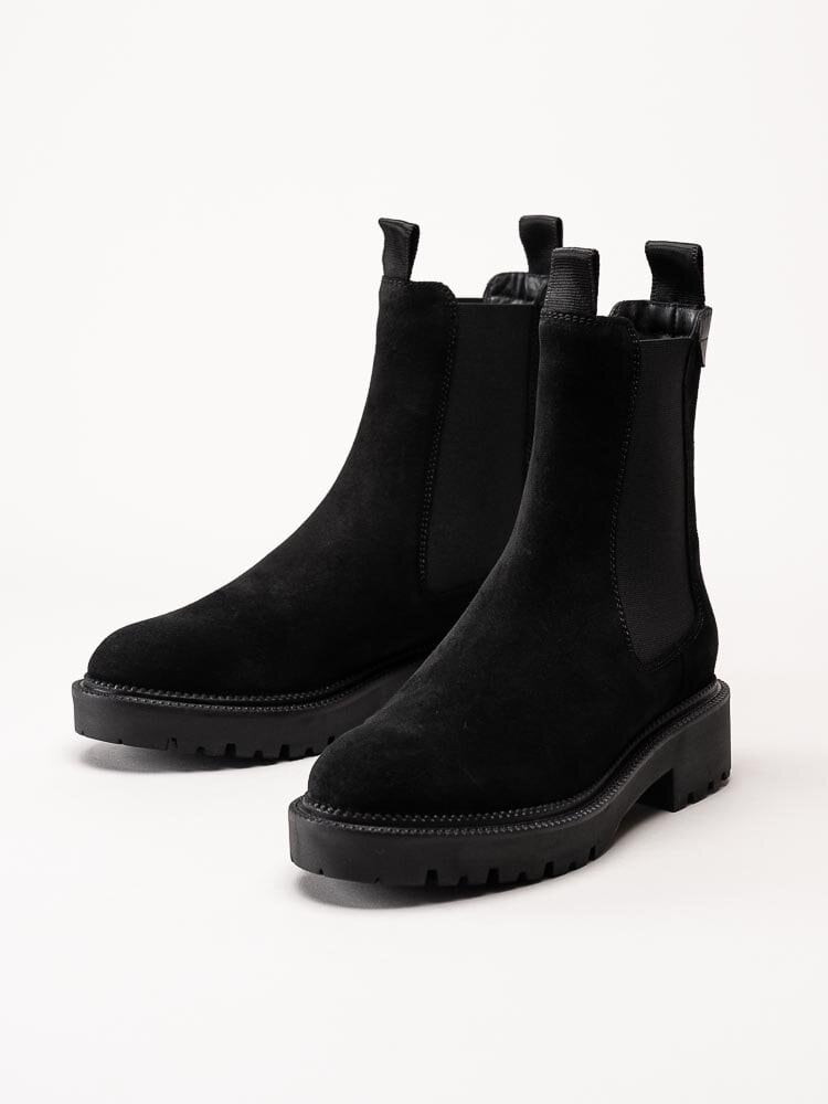 Gant Footwear - Kelliin - Svarta chelsea boots i mocka