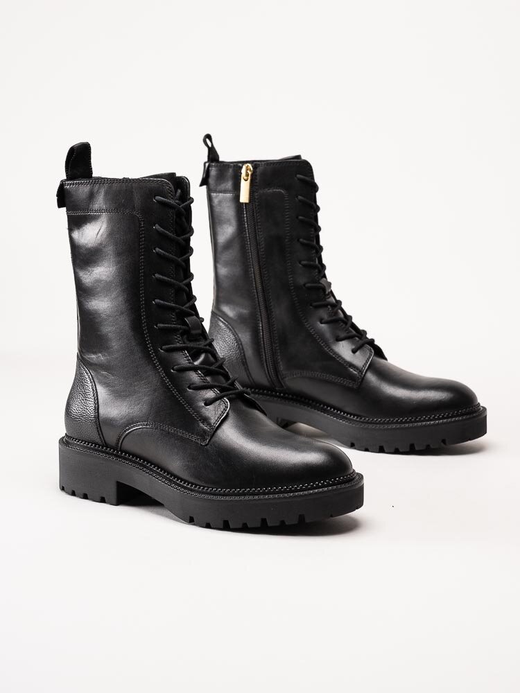 Gant Footwear - Kelliin - Svarta höga kängor i skinn