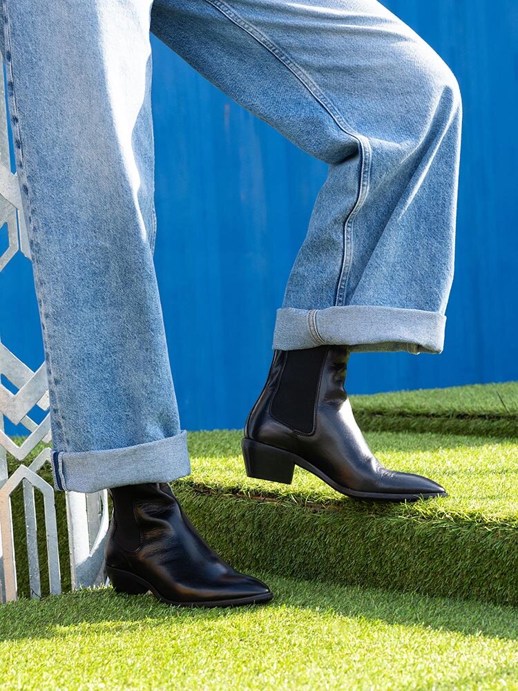 Gant Footwear - St Broomly Chelsea - Svarta boots i skinn