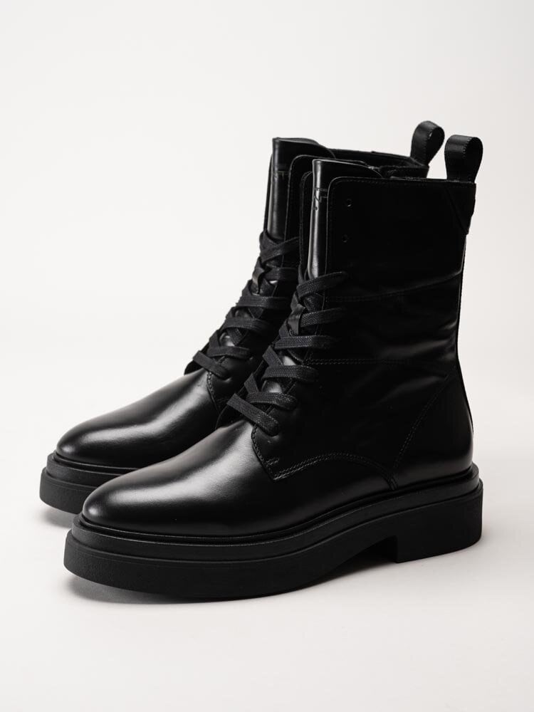 Gant Footwear - Zandrin Mid Boot - Svarta kängor i skinn