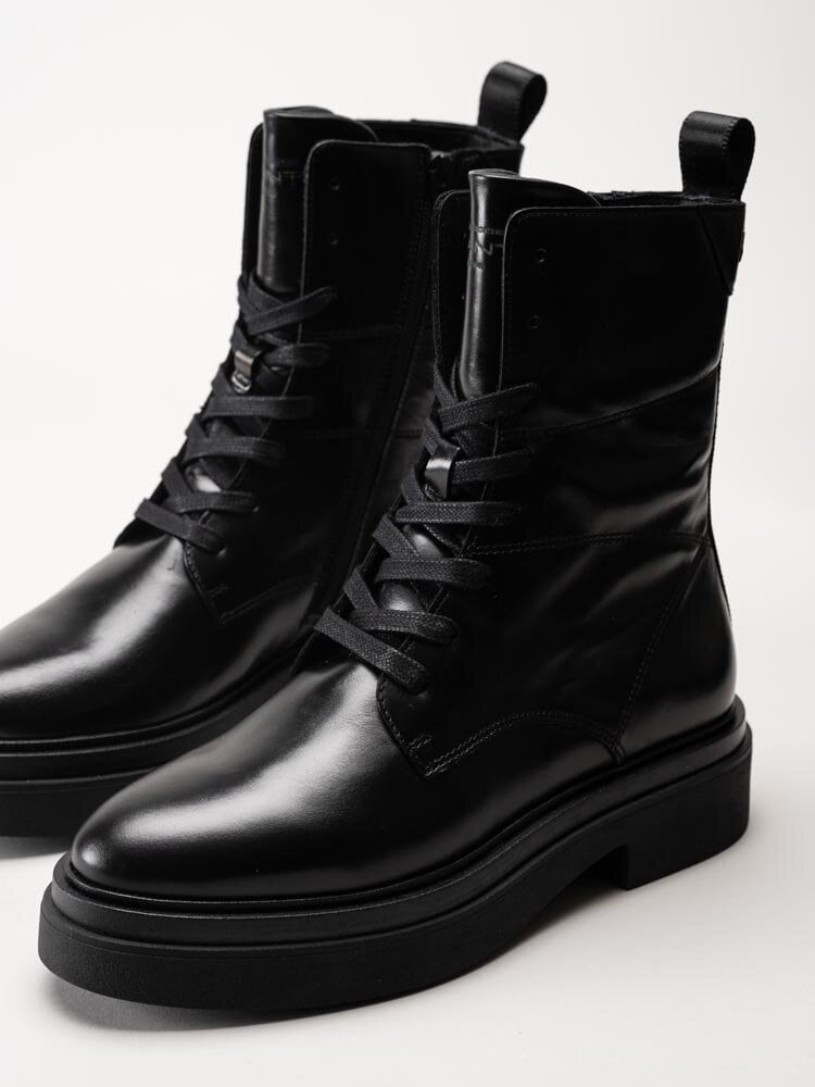 Gant Footwear - Zandrin Mid Boot - Svarta kängor i skinn