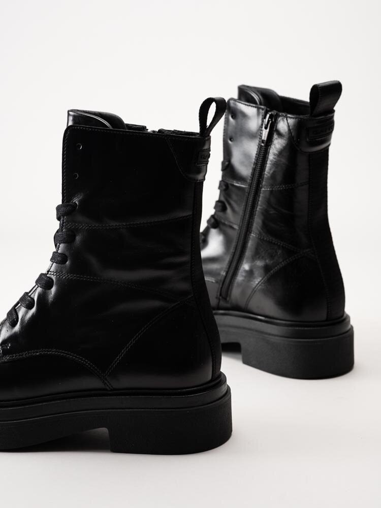Gant Footwear - Zandrin Mid Boot - Svarta kängor i skinn