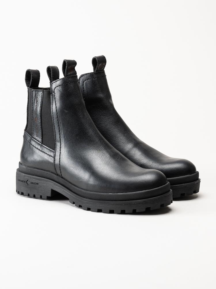 Canada Snow - Mount Verdi - Svarta chelsea boots i skinn