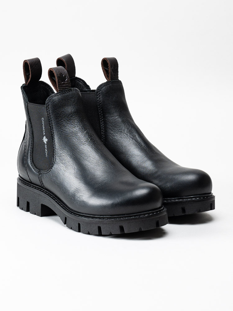 Canada Snow - Dalton - Svarta chelsea boots i skinn