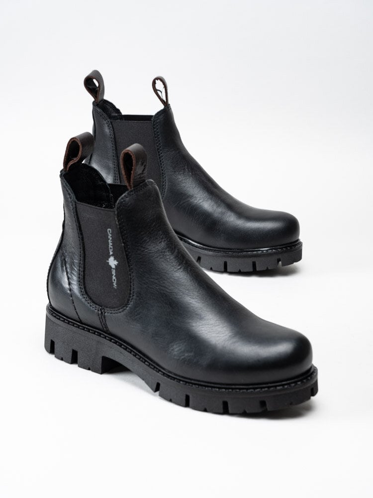 Canada Snow - Dalton - Svarta chelsea boots i skinn