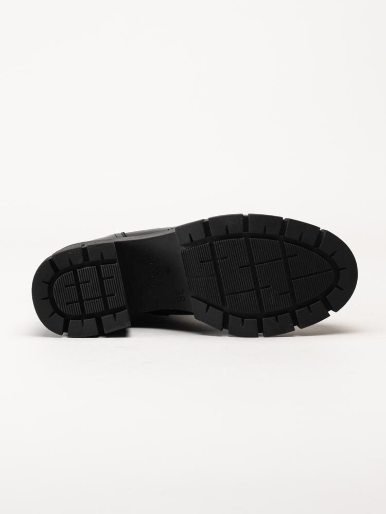 Dasia - Avila - Svarta chunky chelsea boots i skinn