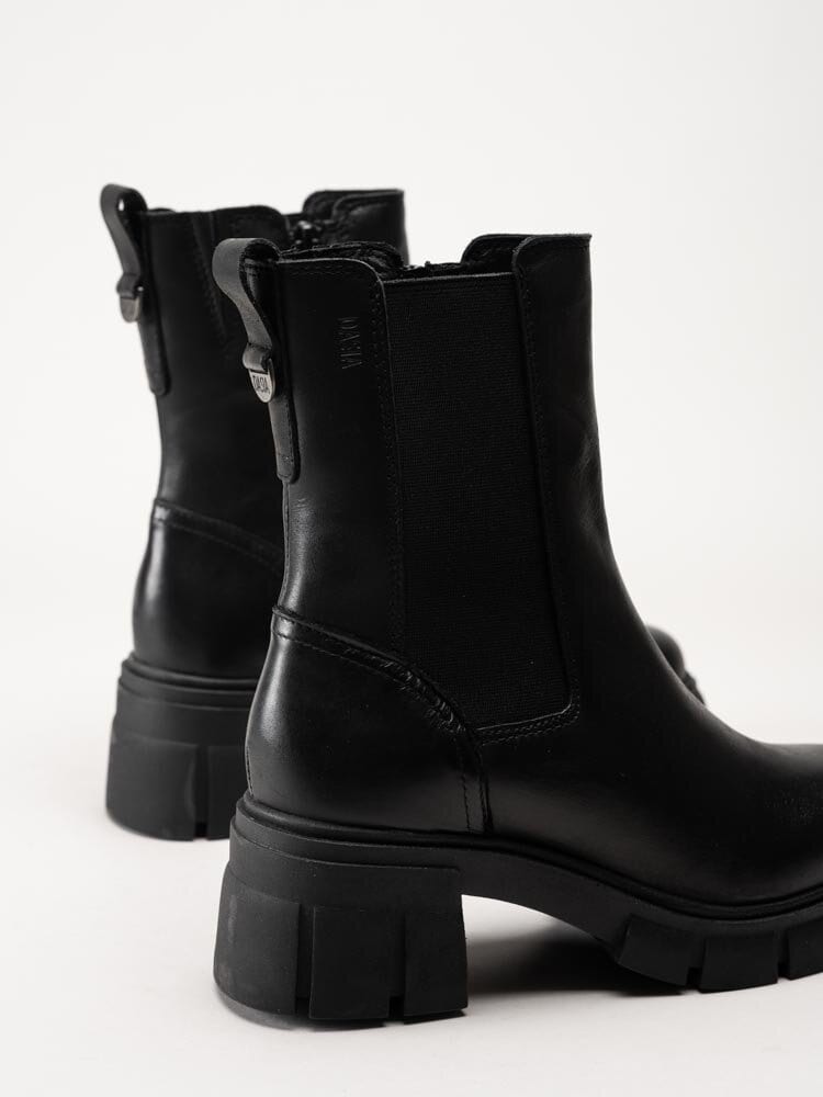 Dasia - Avila - Svarta chunky chelsea boots i skinn