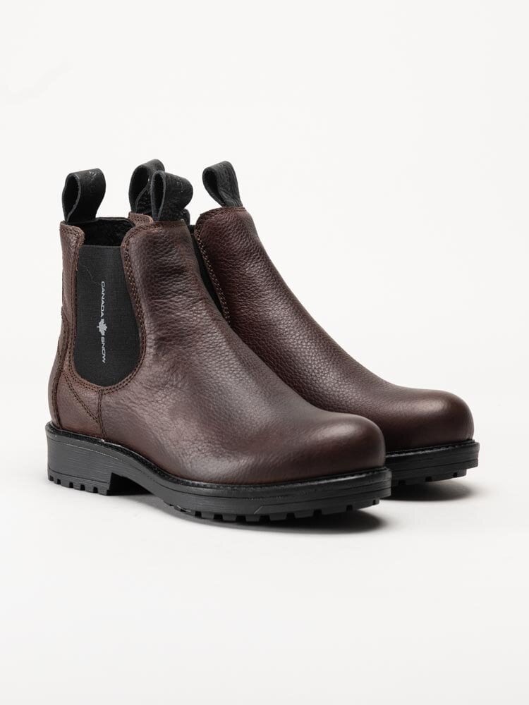 Canada Snow - Dawis - Mörkbruna grova chelsea boots