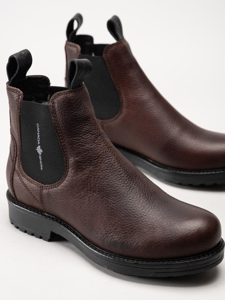 Canada Snow - Dawis - Mörkbruna grova chelsea boots