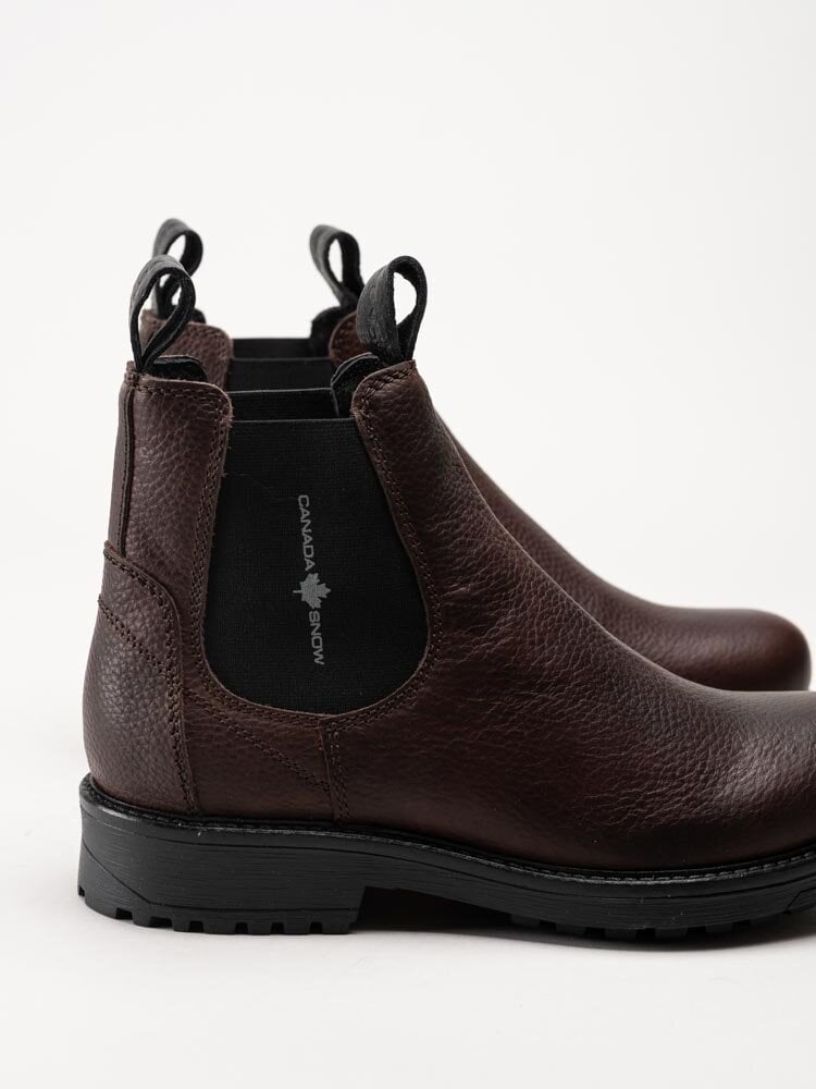 Canada Snow - Dawis - Mörkbruna grova chelsea boots