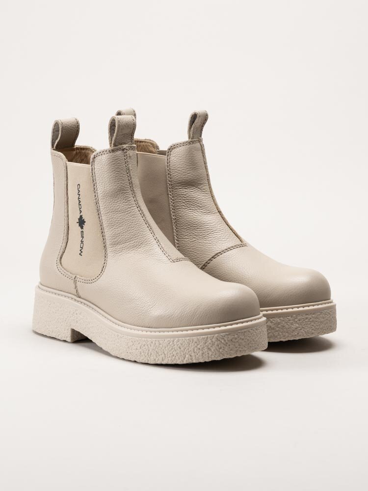 Canada Snow - Mount Vail - Off white chelsea boots i skinn