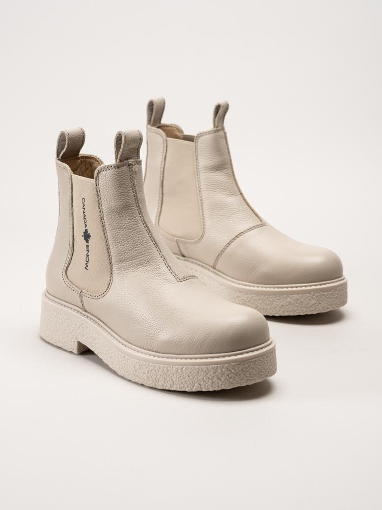 Canada Snow - Mount Vail - Off white chelsea boots i skinn