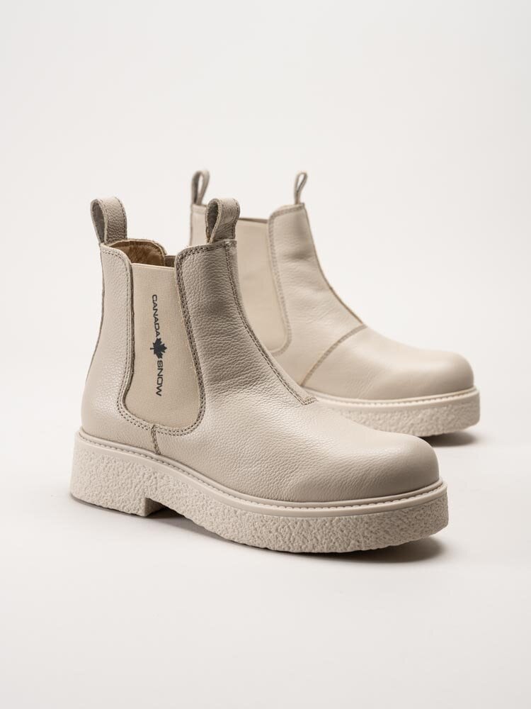 Canada Snow - Mount Vail - Off white chelsea boots i skinn