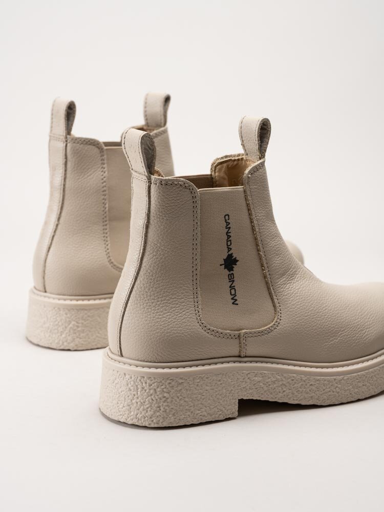 Canada Snow - Mount Vail - Off white chelsea boots i skinn