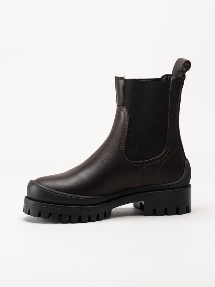 Canada Snow - Mount Vectra - Mörkbruna chelsea boots i skinn