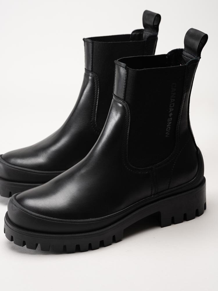 Canada Snow - Mount Vectra - Svarta chelsea boots i skinn