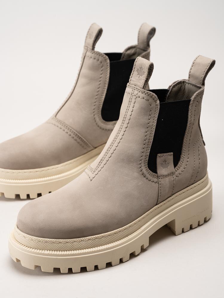 Canada Snow Mount Crest Beige chelsea boots i nubuck