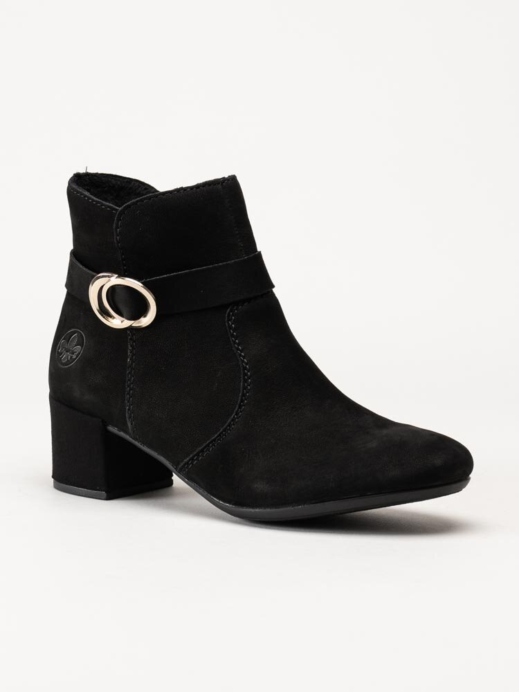 Rieker - Svarta stövletter i nubuck
