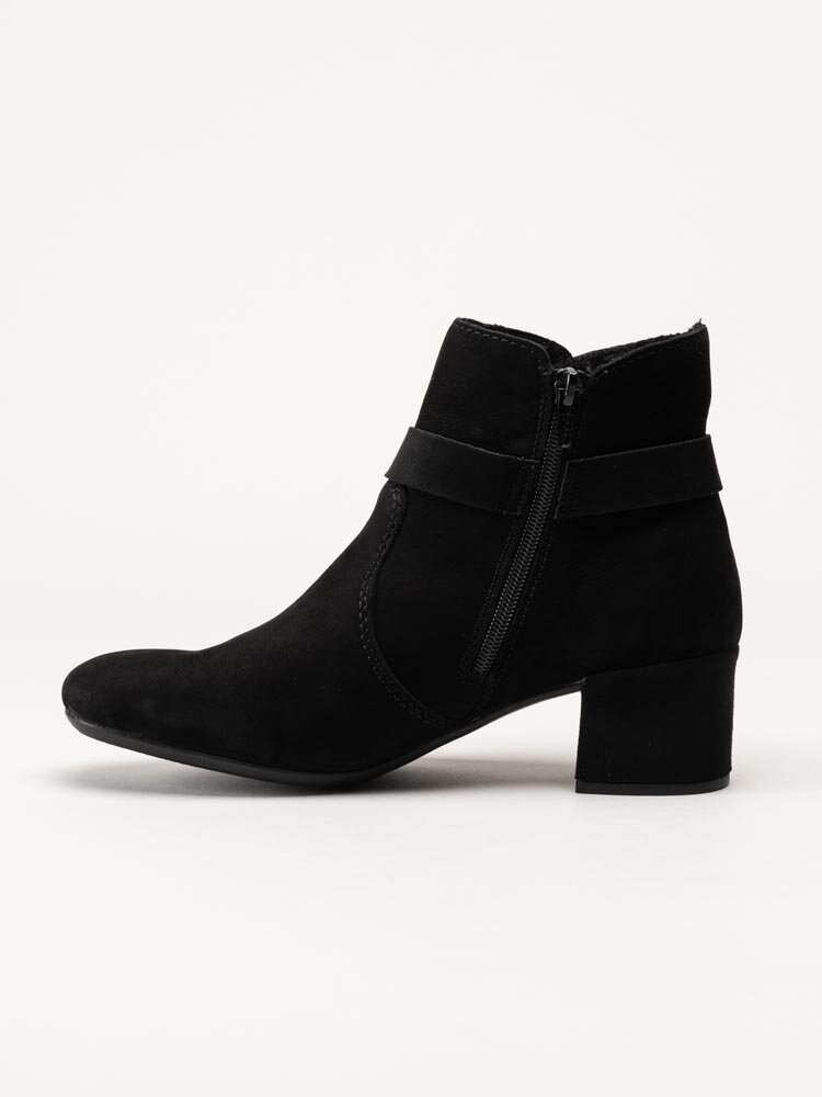 Rieker - Svarta stövletter i nubuck