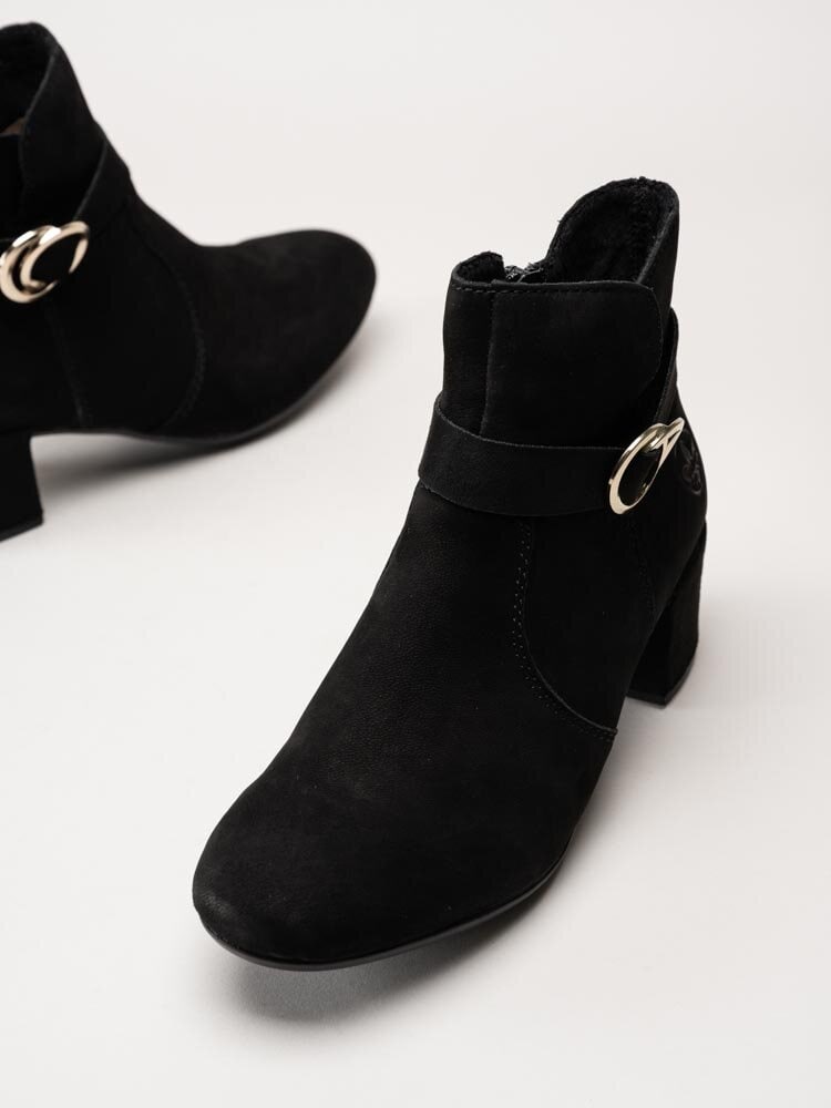 Rieker - Svarta stövletter i nubuck