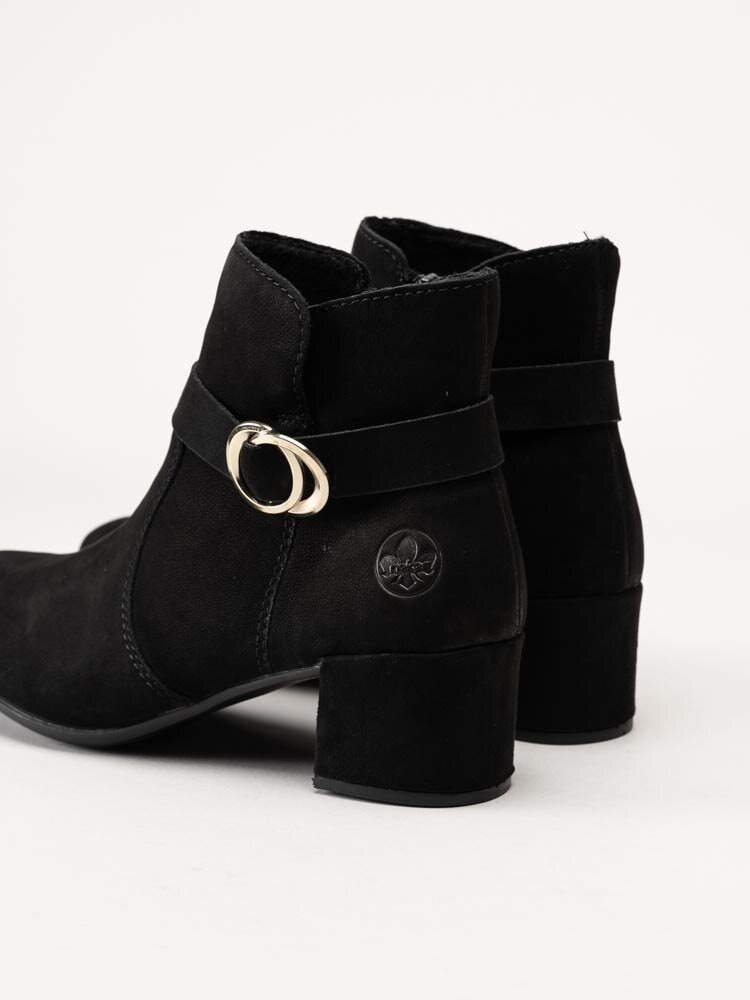 Rieker - Svarta stövletter i nubuck