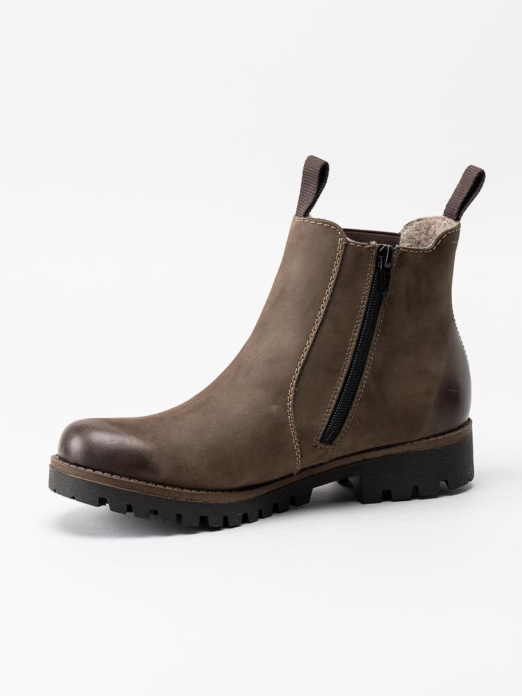 Rieker - Stenfärgade chelsea boots i nubuck