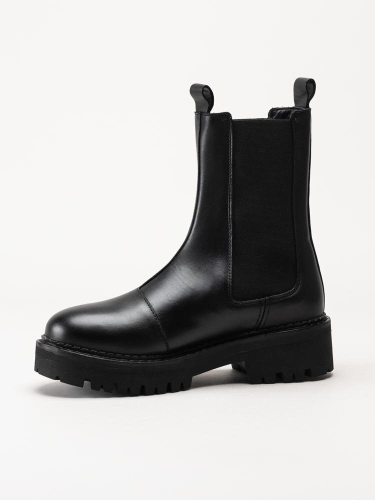 Tommy Hilfiger - Urban Chelsea - Svarta höga chelsea boots i skinn