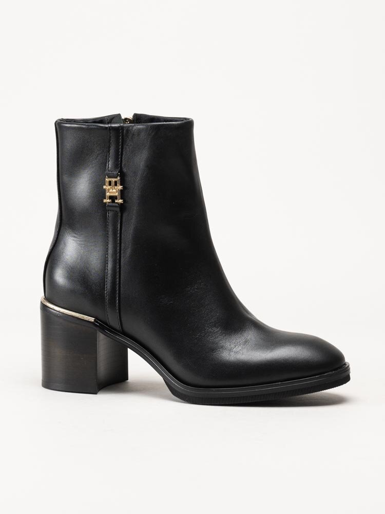 Tommy Hilfiger - Hardware Mid Bootie - Svarta stövletter i skinn