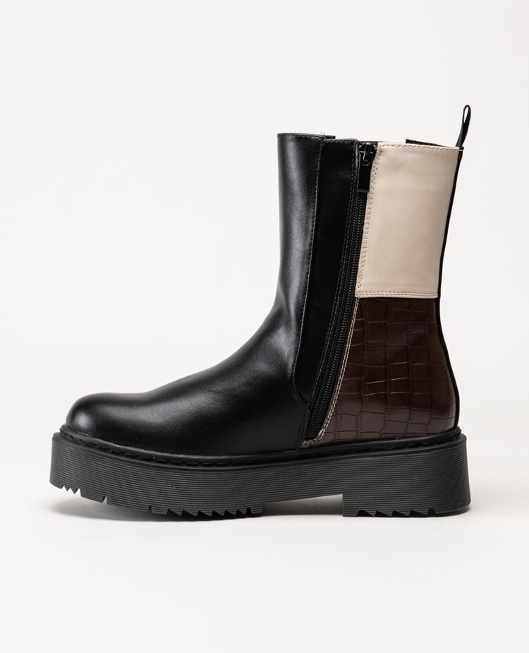 Duffy - Svarta flerfärgade platåboots