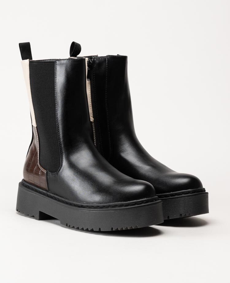Duffy - Svarta flerfärgade platåboots