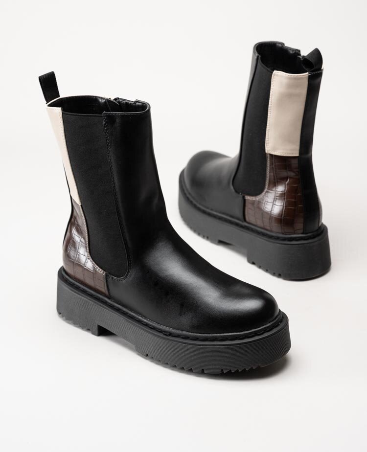Duffy - Svarta flerfärgade platåboots