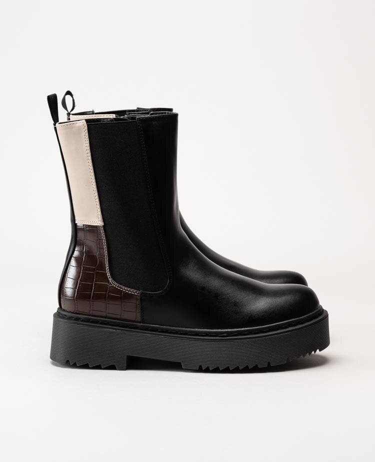 Duffy - Svarta flerfärgade platåboots