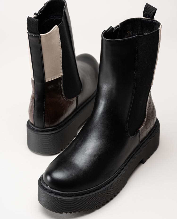 Duffy - Svarta flerfärgade platåboots