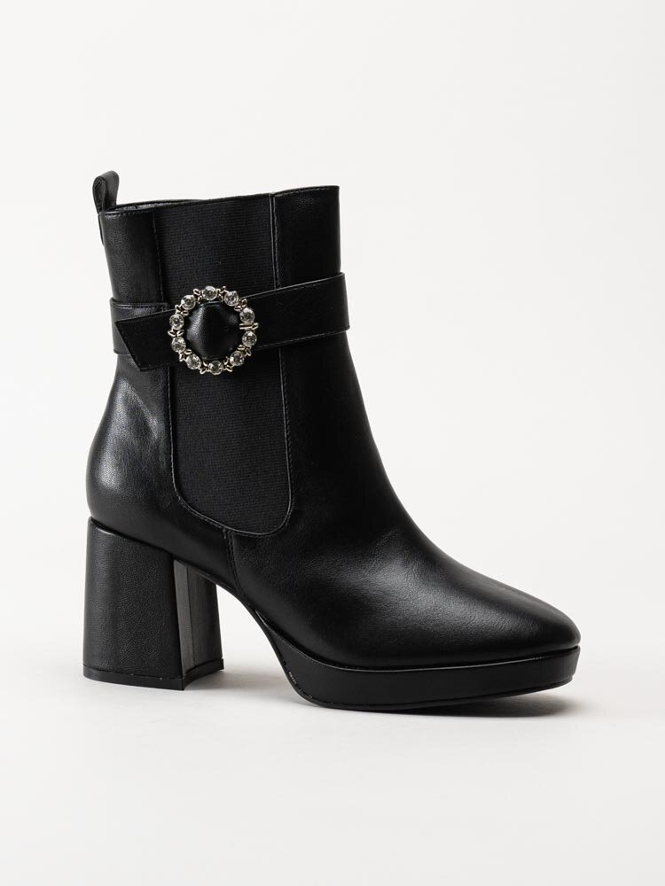 Duffy - Svarta platåboots i skinnimitation