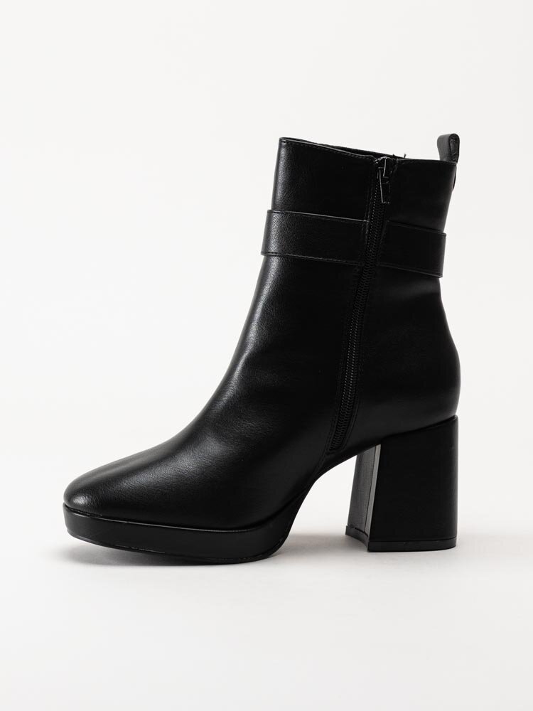 Duffy - Svarta platåboots i skinnimitation